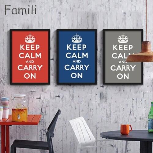 World War II Classic KEEP CALM AND CARRY ON, Canvas Art Print Painting Poster,Wall Picture For Living Room, Home Decor