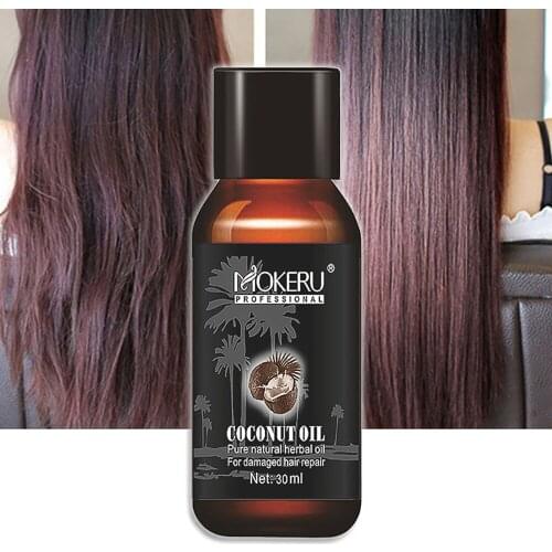 30ml Coconut Oil Hair Essence Repairs Damage Restore Soften For All Hair Types Hair Scalp Treatment Nourishing Hair Care Serum