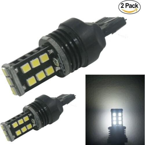 Vermelho/ branco Lampada T20 7443 15 Led Smd Samsung 2835 Chip 6000k Drl For Peugeot 208 for Renault Duster