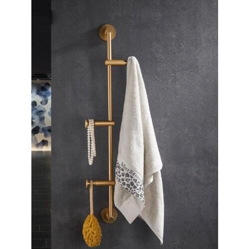 Brass Solid Coat Rack Wall Hanging Bedroom Coat Hook Living Room Light Luxury Clothes Rack Entrance Door Hook WF-811561