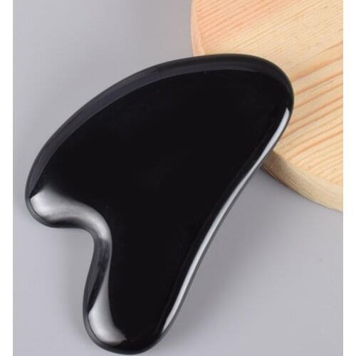 Face Care Massager Obsidian Heart Shape Gua Sha Tool Stone Crystal Mineral Massage Eye Skincare Scraper Wrinkle Beauty Products