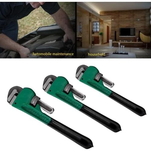 Adjustable Heavy Duty Pipe Wrench Clamp Plumbing Hand Tool 8Inch 10Inch 12Inch