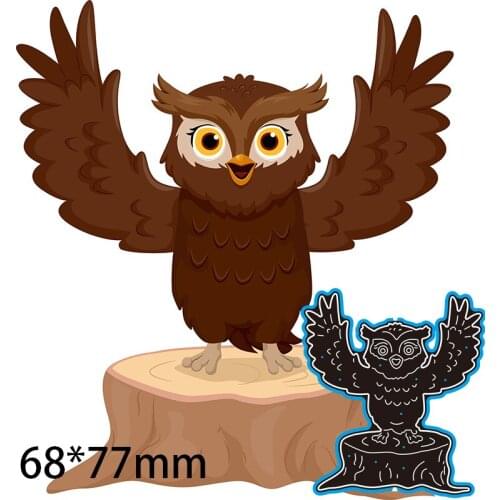 68*77mm OWL new Metal Cutting Dies for decoration card DIY Scrapbooking stencil Paper Craft Album template Dies
