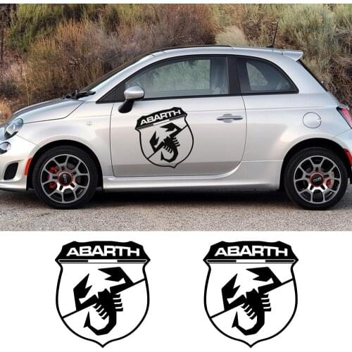 Car Door Side Stripes Skirt Stickers For Fiat Abarth Motor Vinyl Decals Graphics Decor Cover Auto Exterior Tuning Accessories