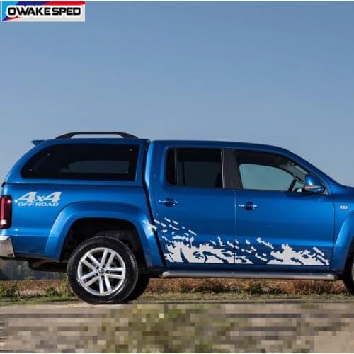 1 sets Pick-up Car Door Decor Sticker 4x4 OFF ROAD Vinyl Decals For Volkswagen-Amarok Both Side Auto Stripes