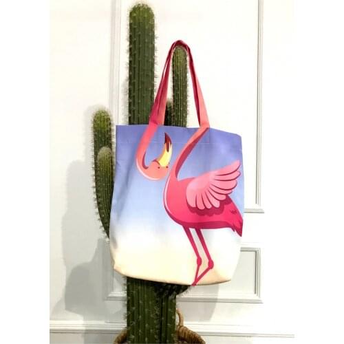 Beach Bag | Flamingo Patterned | 2021 Summer Fashion | Trendy & Chic | Useful | Daily Use & Gift | Womens Fashion | Travel Bag