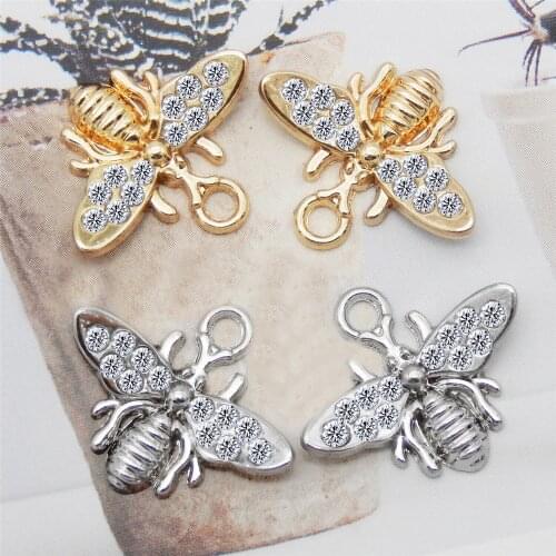 10PCS Bees Jewelry Findings Handmade Craft DIY Bangle Bracelet mix 20*17mm Animals Charms For Earrings Necklace Pendant