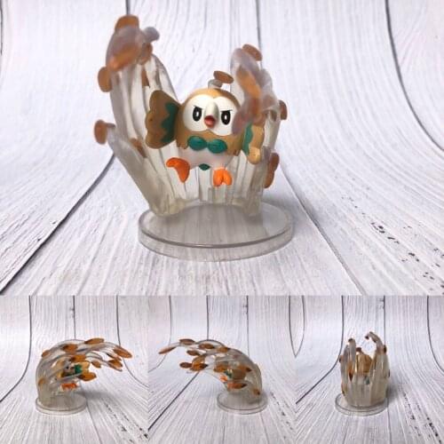 Pokemon Pocket Monster Collection Rowlet Feather Dance Brave Bird Anime Figure Action Figures Model Favorites Collect Ornaments