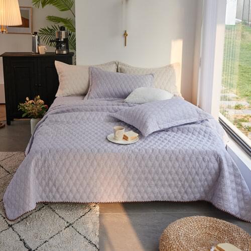 Lavender antibacterial Cotton Linens Luxury Bedspread on the bed linen Bedspreads for bed sheet bed cover bed Plaid summer Quilt