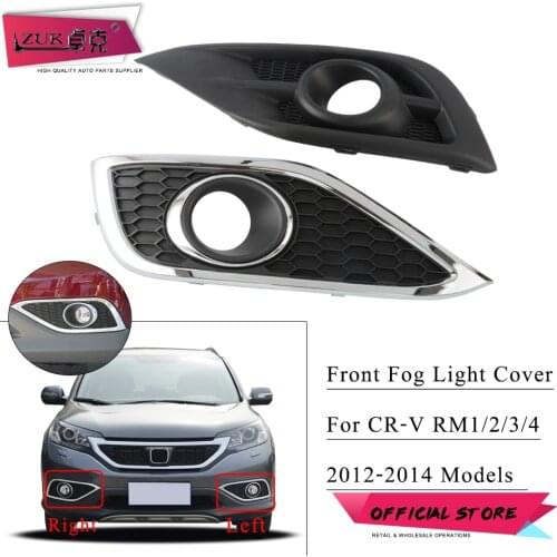 ZUK Car-Styling Fog light Garnish Fog Lamp Cover Hood For HONDA CRV RM1/2/3/4 2012 2013 2014 Black Chroming Type Cover Trim