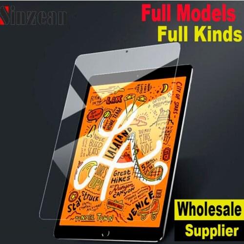 Sinzean 50pcs 0.3mm For IPAD Pro 12.9 2020 /9.7/10.5/2/3/4/5/mini 6 Clear Tempered glass screen protector