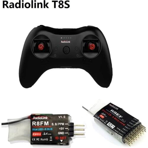 Radiolink T8S FHSS 8CH Mode2 Bluetooth Version RC Handle Transmitter with R8FM 2.4GHz Receiver Support S-BUS PPM for RC Drone