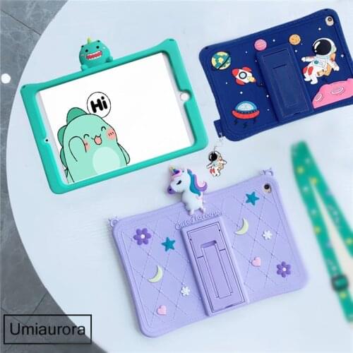 Cover For iPad 9.7 2018 2017 10.2 6th 5 7th 8th Gen Pro 9.7 10.5 Air 1 2 3 Cartoon Kids Case for iPad Mini 2 3 4 5 Silicon Funda
