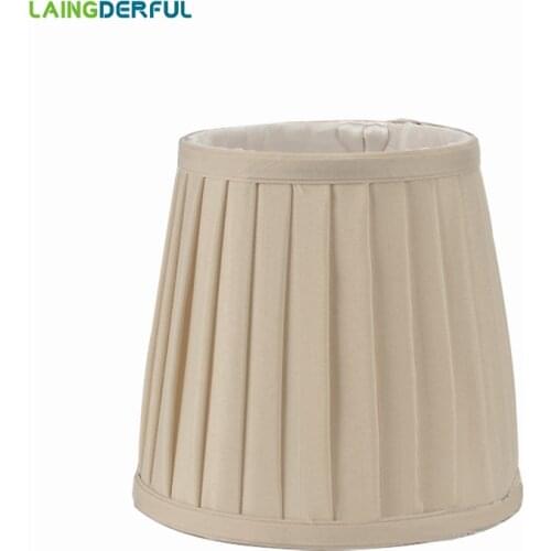 LAINGDERFUL New Chandelier Lamp Shade Linen Lampshade Light Cover Lamp Shades for Table Lamps for E14 candle lamps