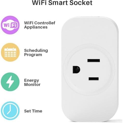 Smart WiFi Plug S11 S12 Tuya WiFi US Smart Plug 2.4GHz Wi-Fi Smart Socket Outlet Voice Control for Google Assistant Alexa