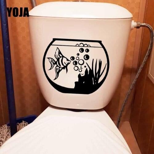 YOJA 23X18.7CM Fish Tank Aquarium Kids Nursery Any Room Mural Wall Sticker Toilet Decal T5-0281