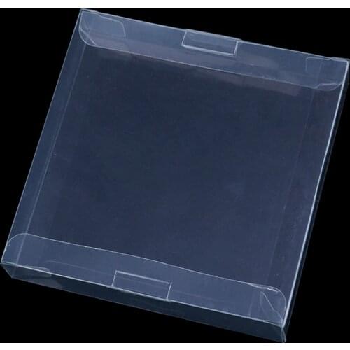 10PCS/lot 12.8*12.8*2.5cm Hot sale for GB GBA GBC Box Clear Plastic Box Protectors Sleeve Video Game Boxed