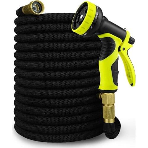 25-100FT Garden Hose Expandable Magic Flexible Water Pipe Lightweight Double Latex Hose Garden Setting With Spray Gun Watering