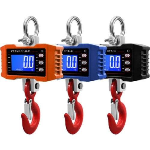 3 Color Wireless Digital Hook Scale 1000KG Crane Industrial Heavy Duty Weighing Balance Hanging Bascula Gram Weighting Steelyard