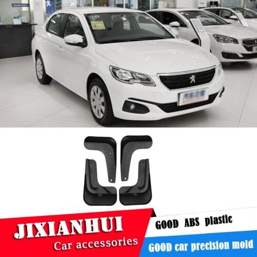 For Peugeot 301 2011-2017 Mudflaps Splash Guards Front With the color and rear Mud Flap Mudguards Fender Modified special