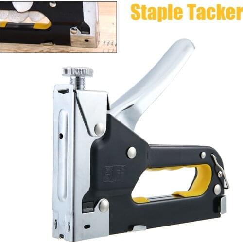 Fast Hand Nail Staple Gun With 600pcs Nails 3-way Nailed Door Furniture Staple Tacker Wooden Leather Hand Power Tool