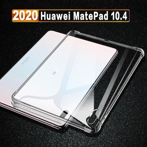Drop Resistance case For 2020 Huawei MatePad 10.4 inch TPU Slim back cover BAH3-AL00 BAH3-W09 Transparent soft case Funda capa