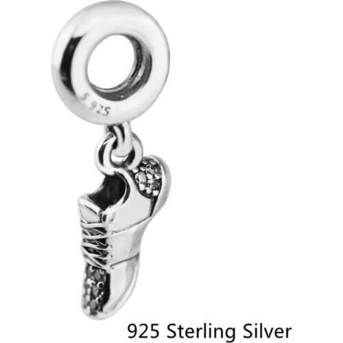 CKK Running Shoe Charms 925 Sterling Silver Beads Original Jewelry DIY Making Fits For Bracelets & Bangle