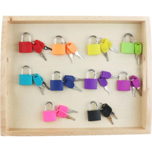 Wooden Montessori Toys Infant Montessori Lock Set Educational Early Learning Toys For Children Juguetes Brinquedos MI2944H