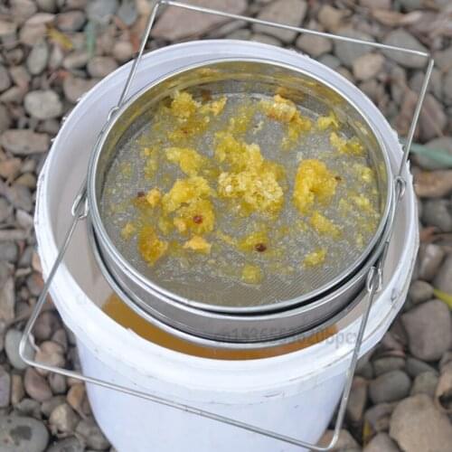 304 Stainless Steel Double-layer Honey Filter Ultra-fine Mesh Screen Slag Separation Impurity Removal Filter Beekeeping Tools