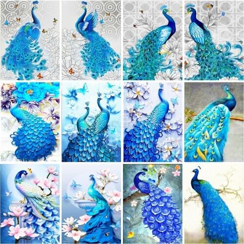 EverShine 5D Diamond Painting Peacock Cross Stitch Diamond Embroidery Sale Bead Picture Kits Handicraft Art Decoration Home