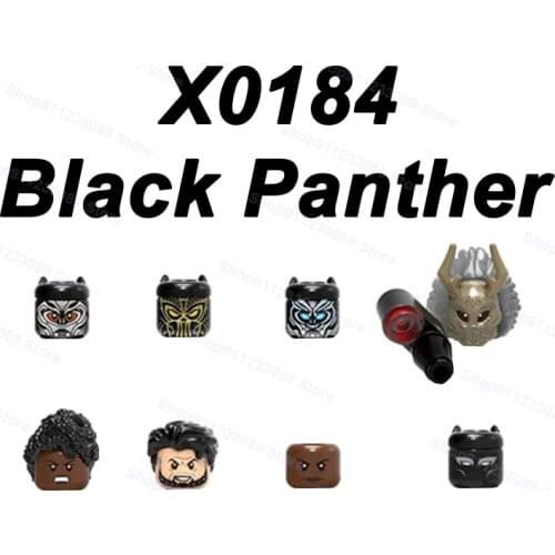 X0184 8pcs/set Black Panther series Assemble Building Blocks Bricks Superhero Model Figures Toys Children Gifts
