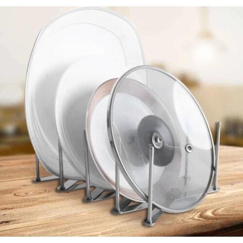 Foldable Kitchen Rack Stainless Steel Kitchenware Organizer Shelf Multifunctional Plate Dish Shelf Kitchen Accessorie Rack