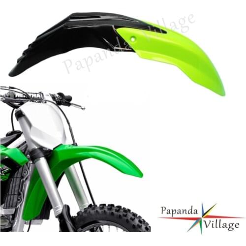 Motorbike Black Green ABS Plastic Universal Front Fender Mudguard Protector Enduro for Kawasaki KX KLX KLR 110 140 250 450