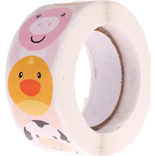 500pc Cartoon Animals Farm Rewards Labels Stickers Shcool Kids Teacher Toys Decal