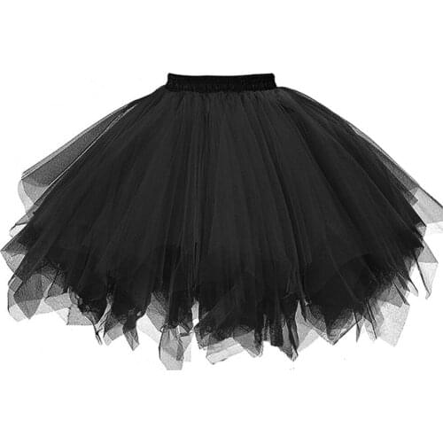 New 2018 Short Petticoat Tulle Skirts Womens Elastic Stretchy Layers Summer Adult Tutu Skirt Underskirt Rockabilly