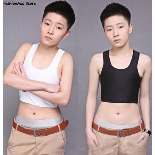 Wrapped chest lining is comfortable and soft Body shaping Breathable Buckle Short Chest Breast Binder Trans Casual Vest Tops