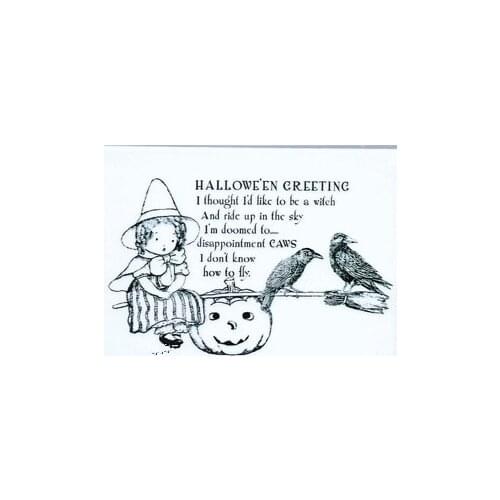 Halloween Clear Stamp for Scrapbooking Transparent Silicone Rubber DIY Photo Album Decor 881