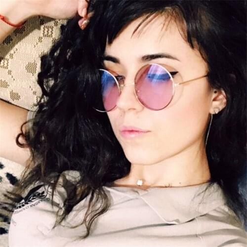 Luxury Oversized Round Sunglasses Women Retro Brand Designer Big Frame Sun Glasses Female Lunettes de Sol Femne Eyewear