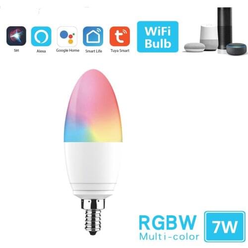Tuya Smart Home, WiFi smart candle bulb, Google/Alexa voice control light, mobile APP remote control switch