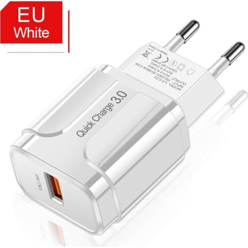 18W Quick Charge 3.0 USB Charger QC 3.0 4.0 For Samsung A50 iPhone Xr 11 8 7 Xiaomi Huawei USB Plug Phone/Fast Charger Adapter
