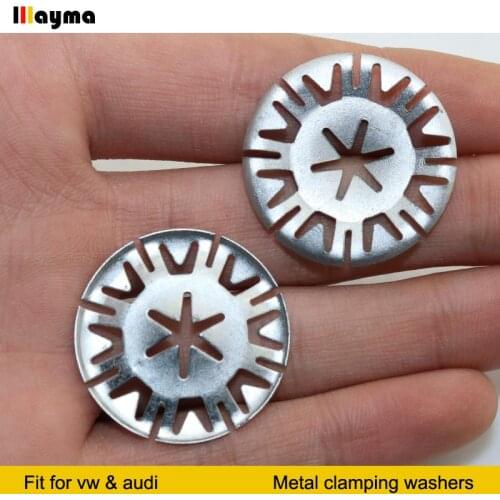 20pcs Stainless iron clips For VW Transporter T4 T5 Metal Clamping Washers Heat Shield Insulation Cover Clips For AUDI A3 s3 A4