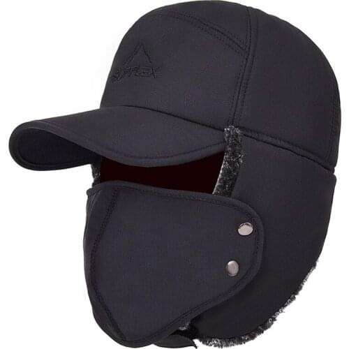 Faux Fur Winter Warm Windproof Hat Men Women Bomber Faux Ear Flap Cap Trooper Trapper Anti-snow Ski Hats Thermal Soft Hats