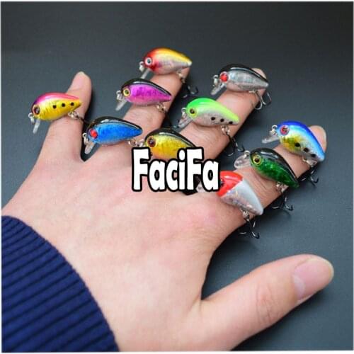 Mini Bronzing Fishing Lures Micro Crank Bait CrankBait Rattles Lure 1.6g