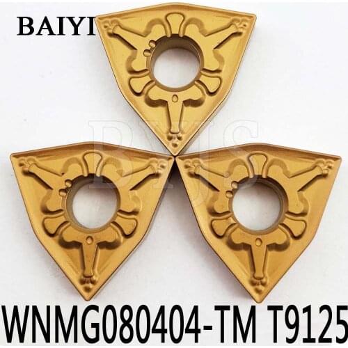 10pcs WNMG080404 TM T9125 Tungaloy turning inserts Tungaloy blades for steel tips for MWLNR / WWLNR / DWLNR