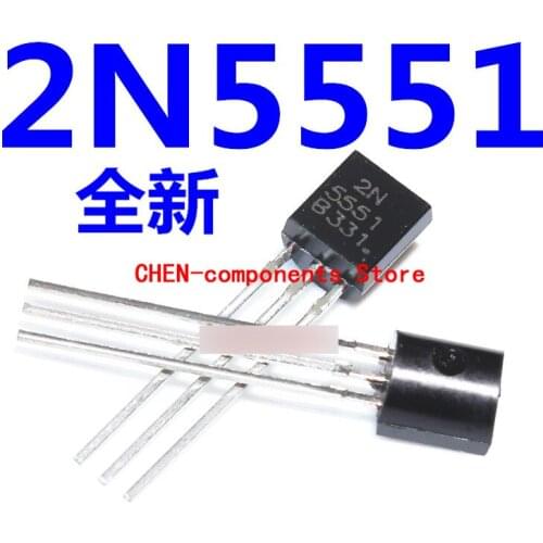 100pcs Brand new original 2N5551 TO-92 Triode