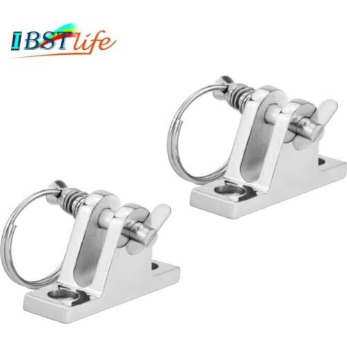 2PCS Stainless Steel 316 Boat Bimini Top Deck Hinge with quick release pin Marine Kayak Canoe Boat Cover Bimini Sprayhood