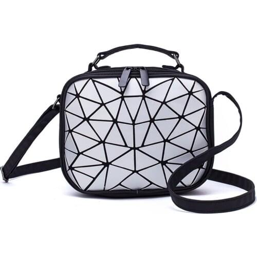 2020 Ladies Small Shoulder Bag Geometric Handbag Crossbody Bags for Women Luminous Square Student Teenage Girl Laser Bag
