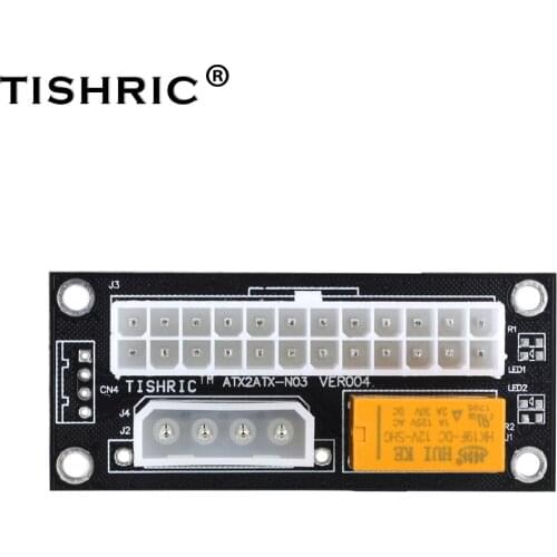 5/10PCS TISHRIC Dual PSU Adapter ATX 24Pin To 4Pin Dual Psu Power Supply Sync Adapter Extender Converter ADD2PSU For Video Card