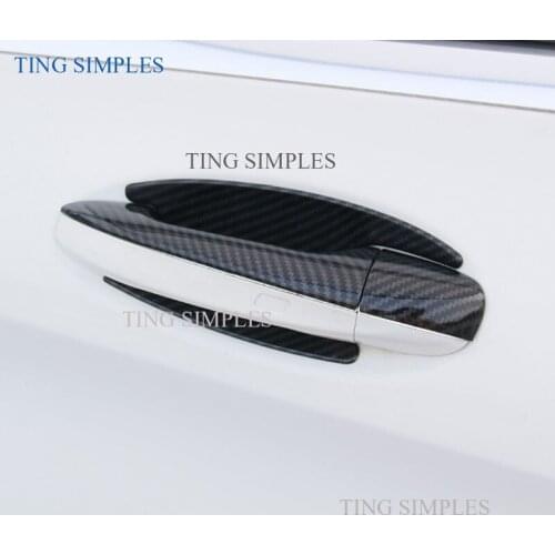 Auto ABS Chrome Exterior Door Handle Cover Trim Sticker for Mercedes Benz C Class W205 GLC X253 E Class W213 Car Accessories