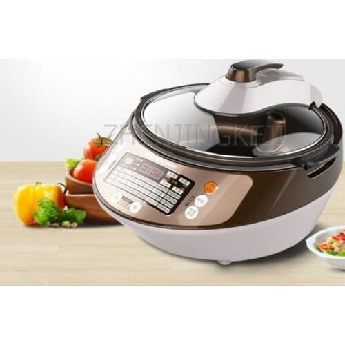 220V Automatic Intelligent Cooking Machine Commercial Household Kitchen Smokeless Cooking Electric Wok Electrical Appliances